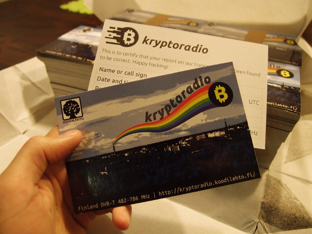 Kryptoradio QSL cards